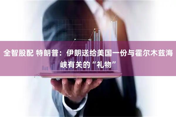 全智股配 特朗普：伊朗送给美国一份与霍尔木兹海峡有关的“礼物”