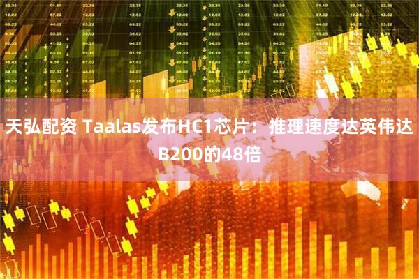 天弘配资 Taalas发布HC1芯片：推理速度达英伟达B200的48倍